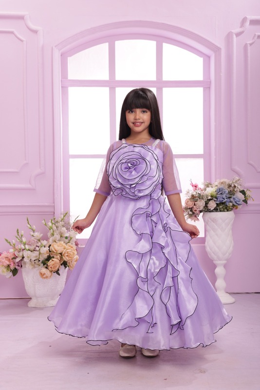 Lavender Girls Princess Party Gown