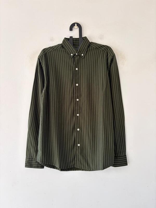 Verdant moss stripes shirt