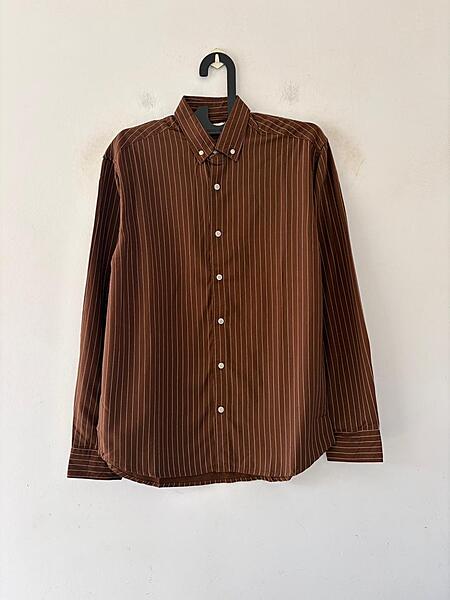 Burnt sienna stripes shirt