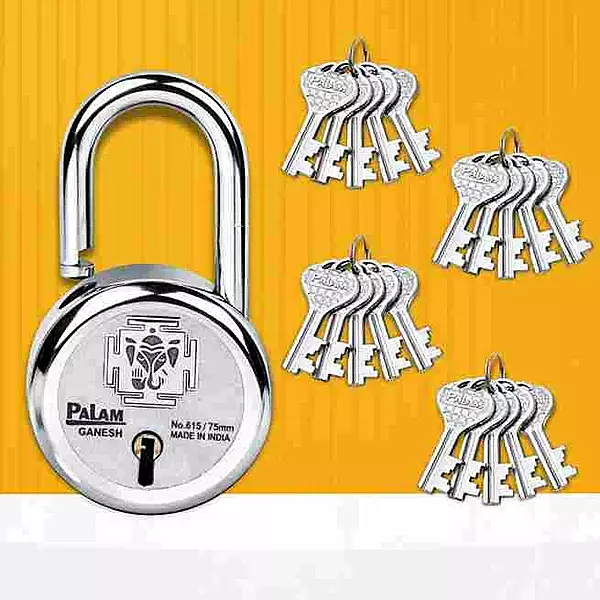 Palam Padlock Ganesh 75mm (Extra Keys) Series