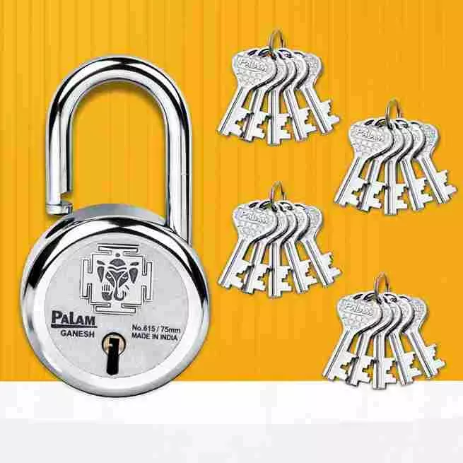 Palam Padlock Ganesh 75mm (Extra Keys) Series