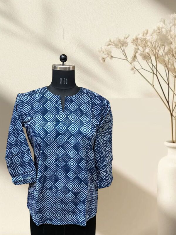 Akola Indigo Cotton Short Top