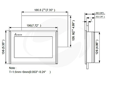 Delta HMI 7 Inch With Ethernet DOP - 107 WV Delta HMI 7 Inch With Ethernet DOP - 107 WV