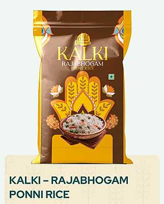 26kg RAJABHOGAM PONNI RICE KALKI CHENNAI FRESH FOODS