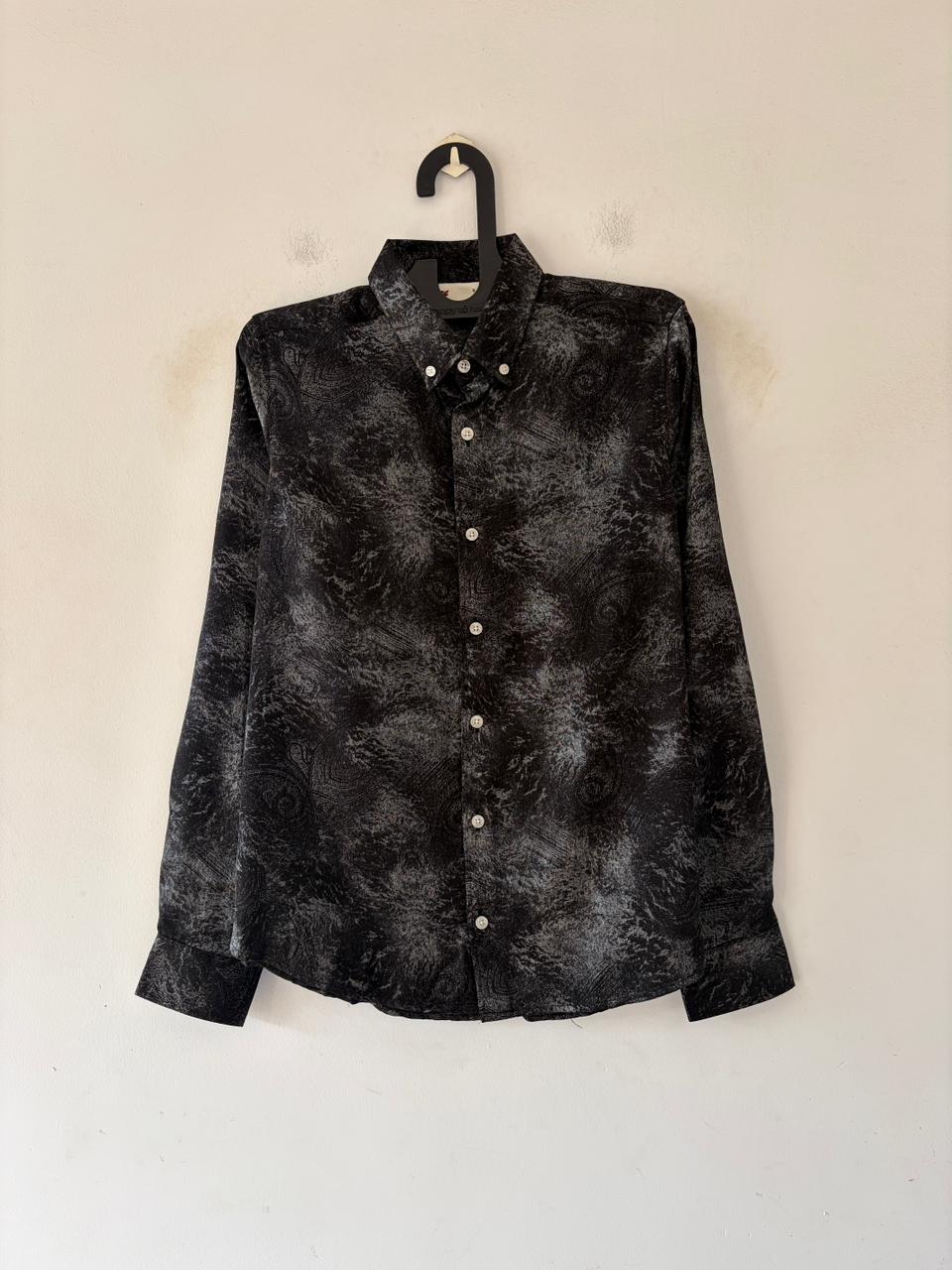 Onyx silver self-designer shirt
