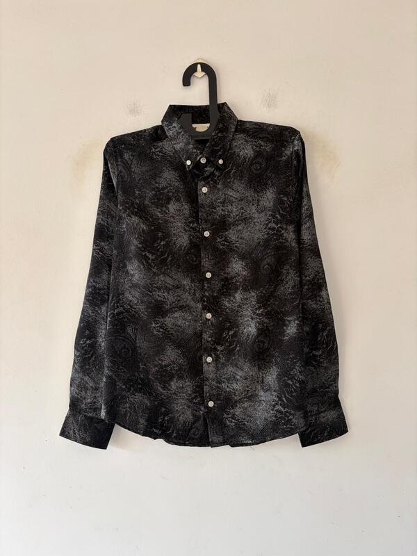 Onyx silver self-designer shirt