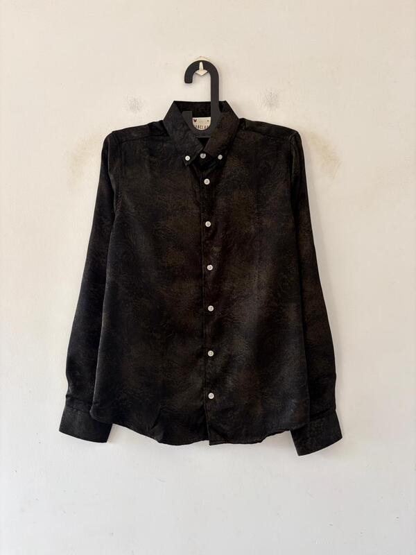Earthy olive self-designer shirt