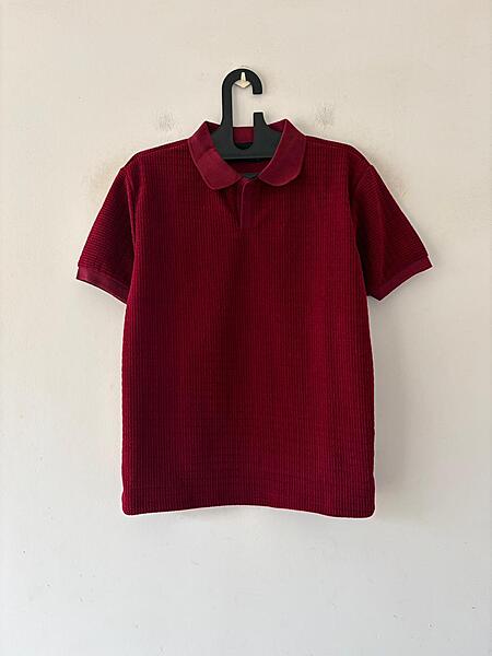 Cherry red polo tee