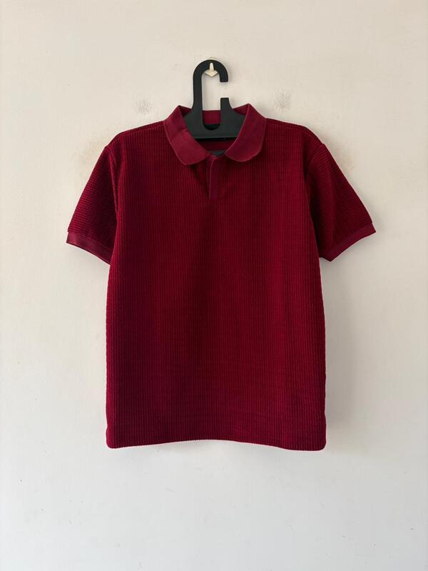 Cherry red polo tee