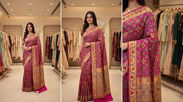 Kala Sanskruti Rani Pink Color Pure Banarasi Saree 6.5M Elegant Traditional Wear Graceful Pure Banarasi Saree Handcrafted Artistry for Woman