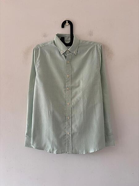 Mint green oldmoney stripes shirt