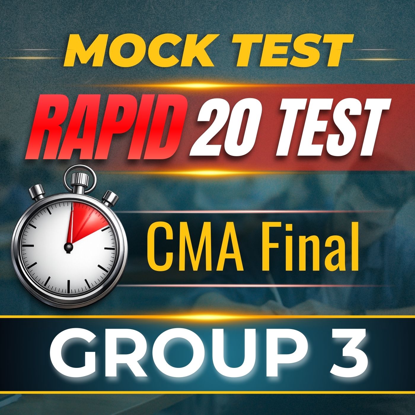 CMA Final Group 3 Combo (Paper 13 - 16) - Rapid 20 Test CMA Final Group 3 Combo (Paper 13 - 16) - Rapid 20 Test