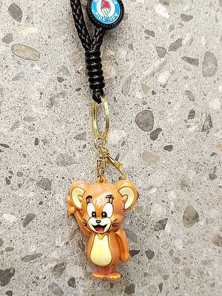 3D Figure Keyrings Tom & Jerry Creative Cartoon Keychain(Jerry)