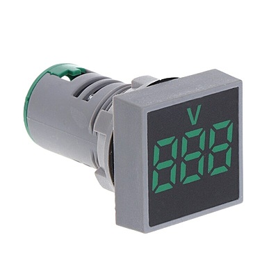 Digital AC Panel Voltmeter 20mm Square Display