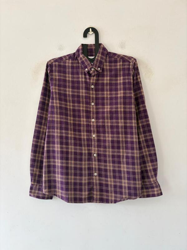 Orchid purple & beige flannels