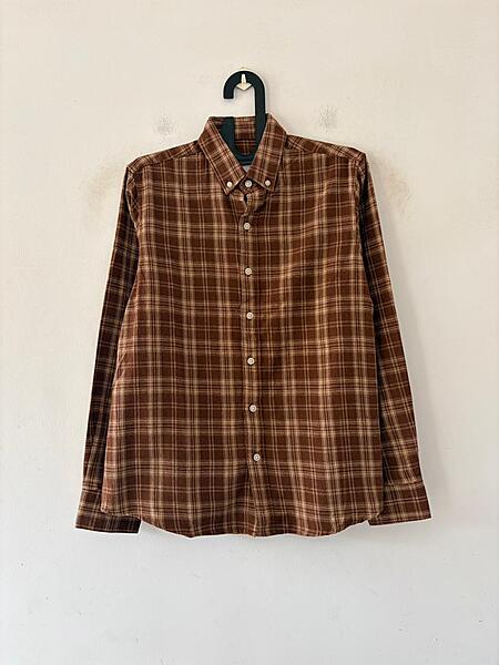 Walnut brown & beige flannels