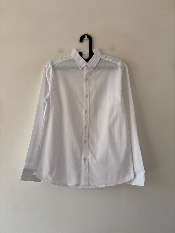 Pure white linen shirt