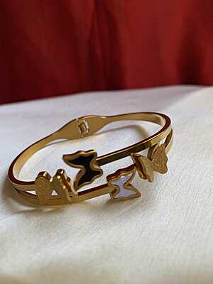 Fluttering Elegance: Multi-Tone Butterfly Bangle