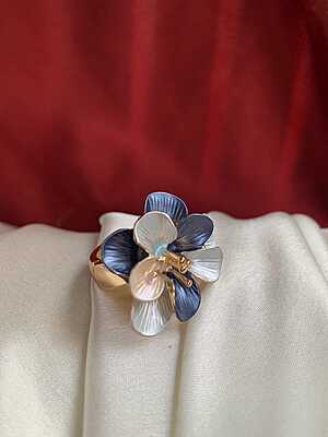 The Midnight Bloom Statement Ring The Midnight Bloom Statement Ring
