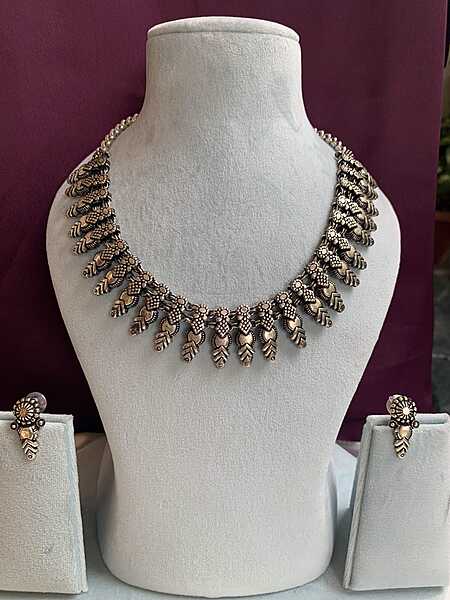 Oxidized Elegance: Tribal-Inspired Jewellery Set