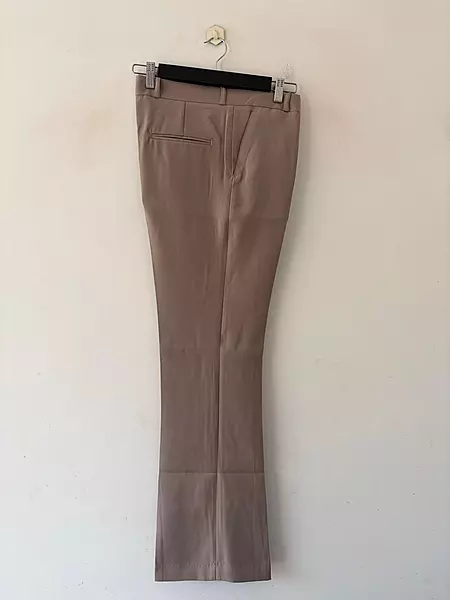 Taupe boot-cut formal pants