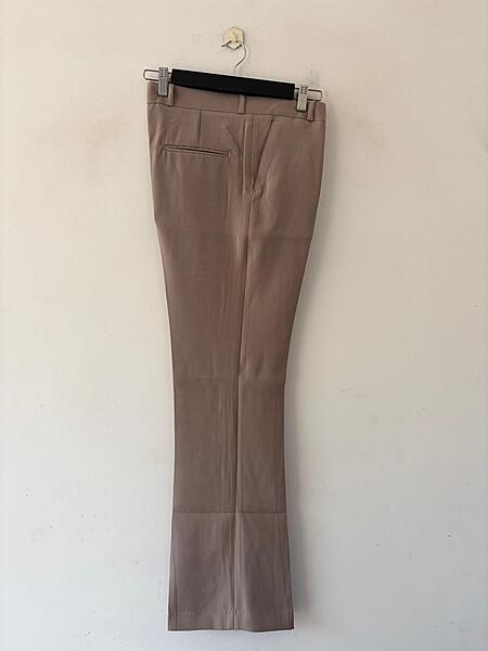 Taupe boot-cut formal pants