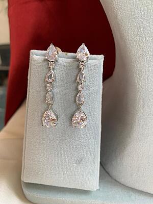 Royal Crimson Pear-Cut Necklace & Earring Set