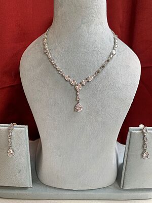 Royal Crimson Pear-Cut Necklace & Earring Set
