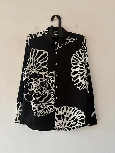 Onyx petal viscose shirt
