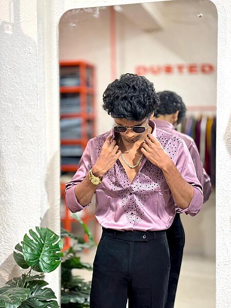 Lavender mirage designer shirt