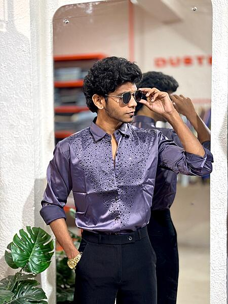 Royal purple designer shirt