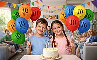 Happy 10th Birthday Balloons – Pack of 30pcs Multicolor Latex Balloons for Kids Birthday Decorations, Party Supplies & Birthday Balloon Arch Setup