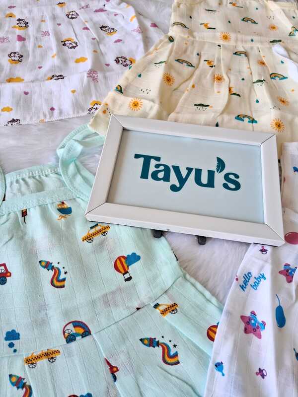 Muslin knot frocks combo