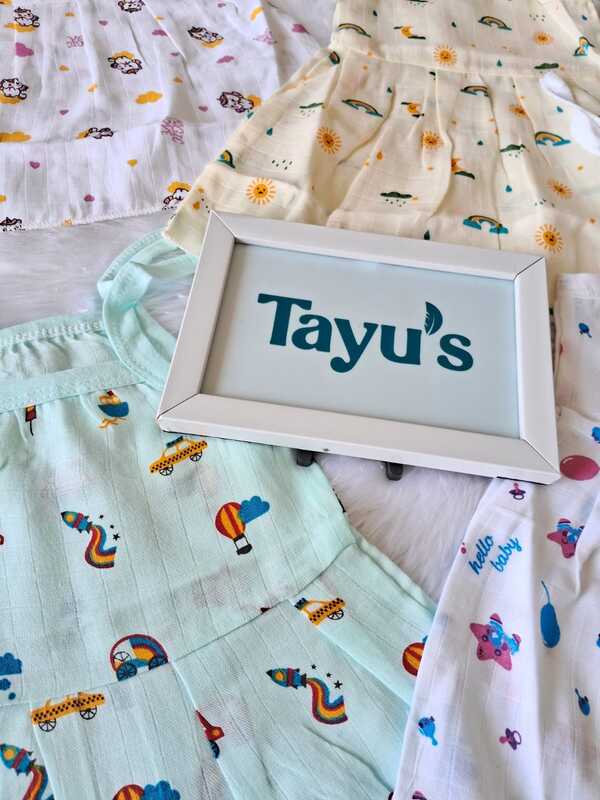 Muslin knot frocks combo