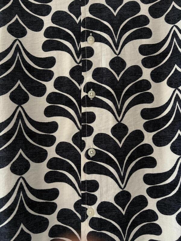 Ivory noir printed shirt