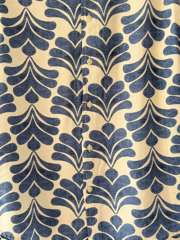 Sapphire bloom printed shirt