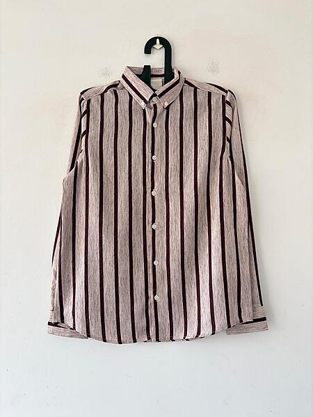 Burgundy ember stripes shirt