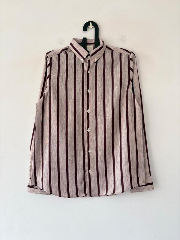 Burgundy ember stripes shirt