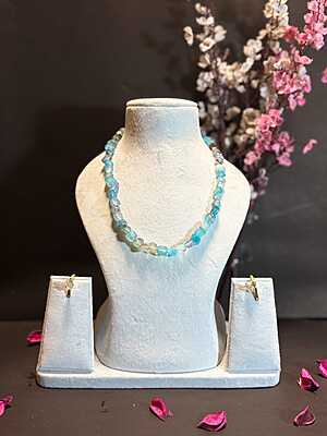 Ocean Mist: Tumbled Teal Gemstone Necklace