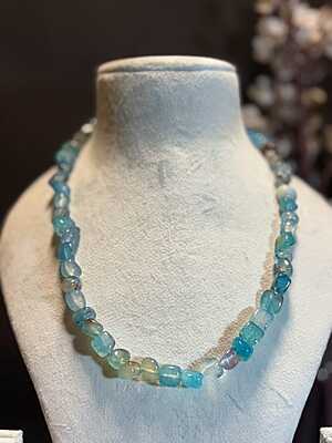Ocean Mist: Tumbled Teal Gemstone Necklace