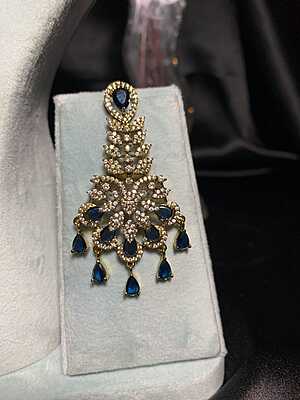 Regal Sapphire & Diamond-Cut Zirconia Chandelier Set Regal Sapphire & Diamond-Cut Zirconia Chandelier Set