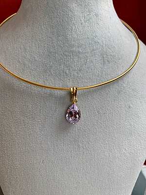 Ethereal Amethyst Teardrop Jewellery Set