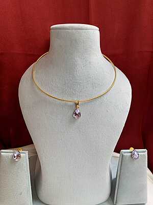 Ethereal Amethyst Teardrop Jewellery Set