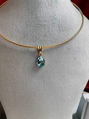 Ethereal Azure Pear-Cut Crystal Jewellery Set