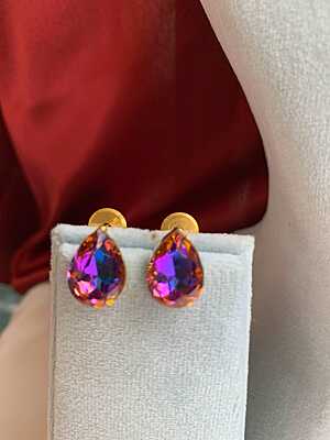 Mystic Aurora Pear-Drop Jewellery Set