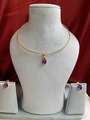 Mystic Aurora Pear-Drop Jewellery Set