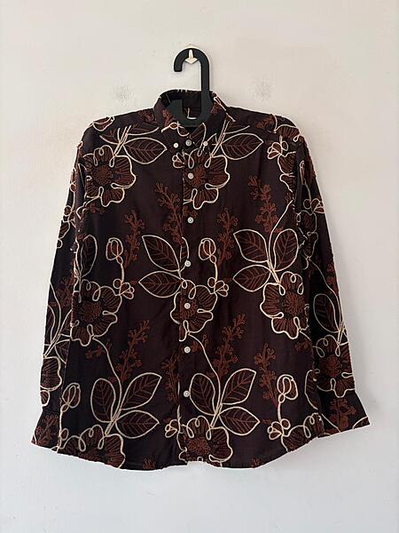 Choco brown embroidered shirt