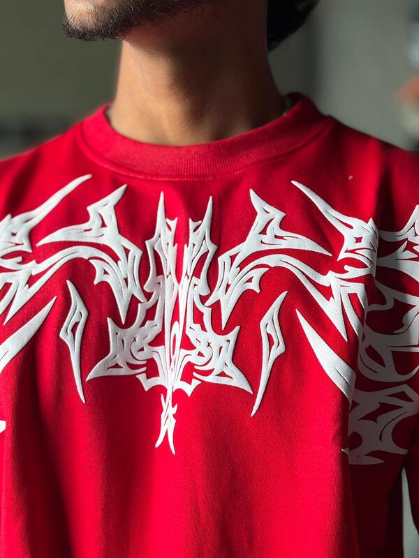 Crimson bladeback oversized tee