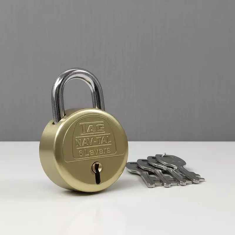 Tag Padlock Nautal Brass Colour 50mm 4k