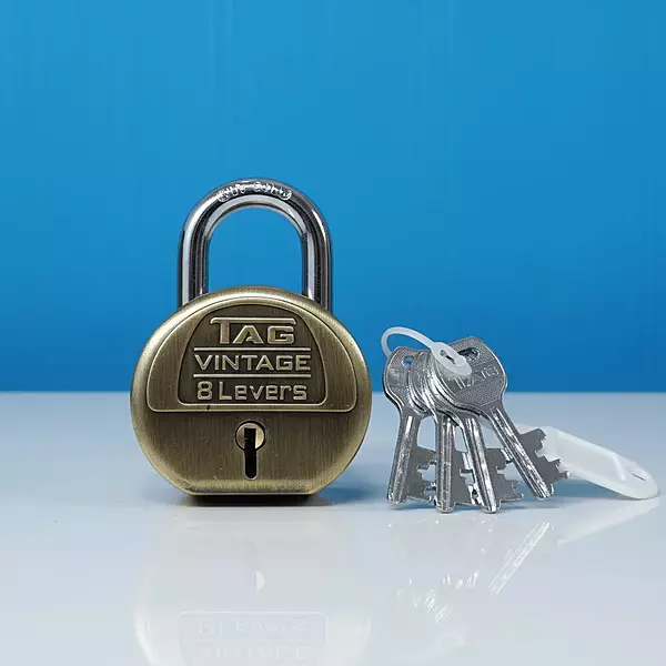 Tag Padlock Vintage Antique 67mm 4k